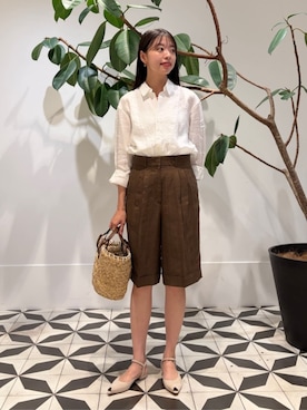 「MACPHEE（マカフィー）のアイテム」を使った、TOMORROWLANDshishidoさん（レディース・165cm）の夏コーディネート