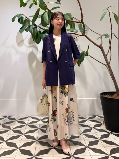 CABaN（キャバン） ワンピース シルク BOUQUETプリント キャミソール