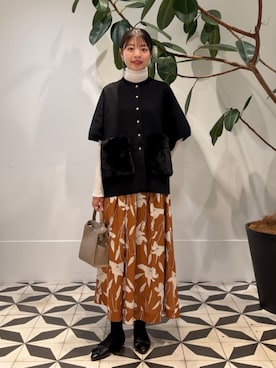 「CONLEAD（コンリード）のアイテム」を使った、TOMORROWLANDshishidoさん（レディース・165cm）の秋コーディネート