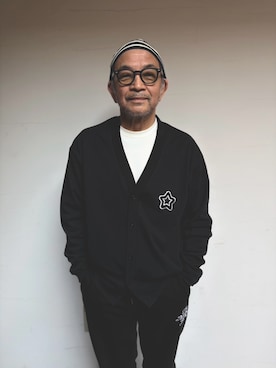 「SAINT JAMES（セントジェームス）のアイテム」を使った、中野英雄さん（メンズ・170cm）の冬コーディネート