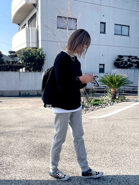 「アイテム（スウェット）」を使った、うらさん（レディース・160cm・30代）の秋コーディネート