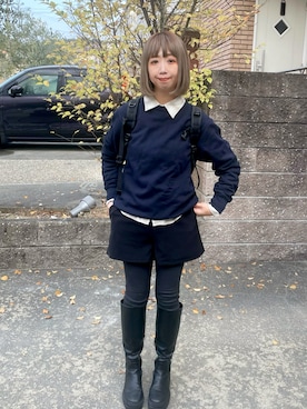 「アイテム（スウェット）」を使った、うらさん（レディース・160cm）の秋コーディネート