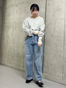 「kbf_ootd」｜「アイテム（スウェット）」を使った、さのさん（レディース・161cm）の春コーディネート