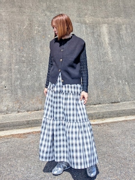 「notch.」｜「アイテム（スカート）」を使った、yume さん（レディース・160cm）の春コーディネート