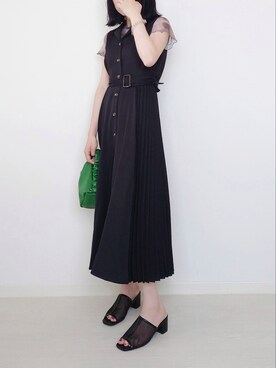 「Honeys」｜「アイテム（シャツワンピース）」を使った、yume さん（レディース・160cm）の夏コーディネート