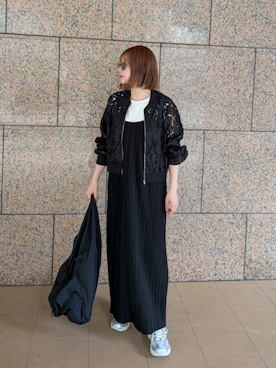 「アイテム（ジャケット/アウター）」を使った、yume さん（レディース・160cm）の夏コーディネート