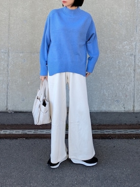 「アイテム（トートバッグ）」を使った、yume さん（レディース・160cm）の冬コーディネート