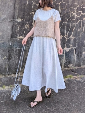 「notch.」｜「アイテム（ワンピース/ドレス）」を使った、yume さん（レディース・160cm）の夏コーディネート
