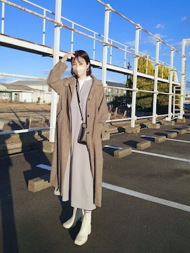「callautia（カラウティア）のアイテム（その他アウター）」を使った、yume さん（レディース・160cm）の冬コーディネート
