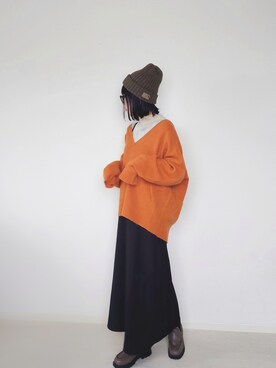 「JUNOAH」｜「アイテム（ワンピース/ドレス）」を使った、yume さん（レディース・160cm）の秋コーディネート