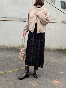 「&Robu.（アンドロブ）のアイテム」を使った、yume さん（レディース・160cm）の秋コーディネート