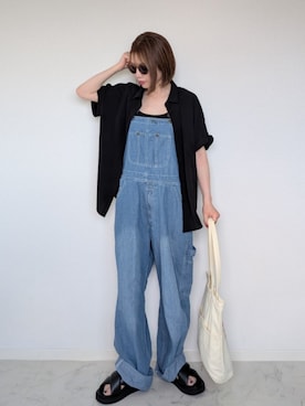 「アイテム（オールインワン・サロペット）」を使った、yume さん（骨格ストレート・レディース・160cm）の夏コーディネート