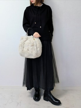 「アイテム（スウェット）」を使った、yume さん（レディース・160cm）の秋コーディネート