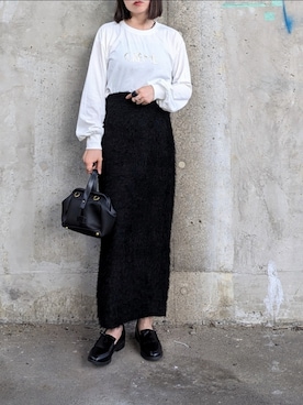 「BONLECILL（ボンルシール）のタッセルチャーム付きローファー（ローファー）」を使った、yume さん（レディース・160cm）の夏コーディネート