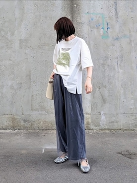 「notch.」｜「アイテム（バレエシューズ）」を使った、yume さん（レディース・160cm）の夏コーディネート