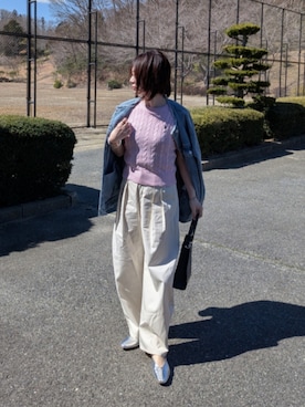 「U.S. POLO ASSN.（ユーエスポロアッスン）のアイテム」を使った、yume さん（レディース・160cm）の春コーディネート