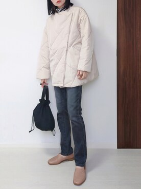 「something_jean」｜yume さん（レディース・160cm）の冬コーディネート