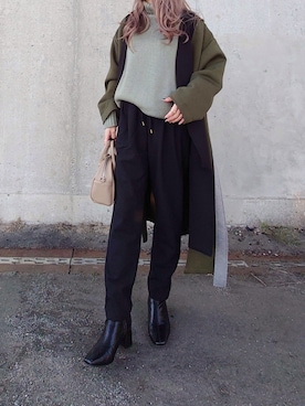 「deux amour（ドゥーザムール）のアイテム（その他アウター）」を使った、yume さん（レディース・160cm）の秋コーディネート