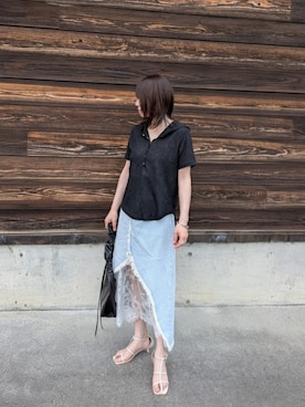 「アイテム（パーカー）」を使った、yume さん（レディース・160cm）の夏コーディネート