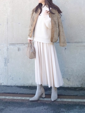 「URBAN RESEARCH Sonny Label（アーバンリサーチサニーレーベル）のアイテム（ブルゾン）」を使った、yume さん（レディース・160cm）の冬コーディネート