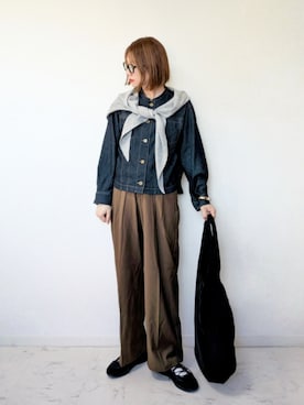 「アイテム（ブルゾン）」を使った、yume さん（レディース・160cm）の秋コーディネート