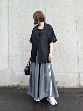 「tiptop（ティップトップ）のアイテム（テーラードジャケット）」を使った、yume さん（レディース・160cm）の夏コーディネート