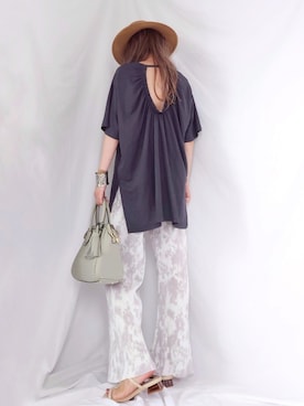 「Chiaro（キアロ）のアイテム」を使った、yume さん（レディース・160cm）の夏コーディネート