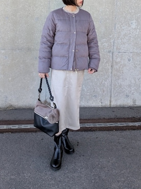 「アイテム（ダウンジャケット/コート）」を使った、yume さん（レディース・160cm）の冬コーディネート