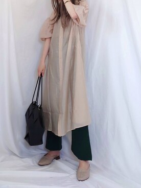 「florist」｜「アイテム（スラックス）」を使った、yume さん（レディース・160cm）の夏コーディネート