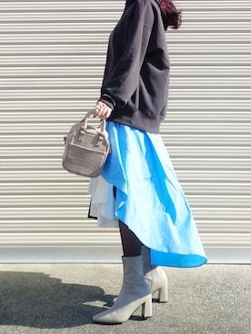 「feepur（フェピュール）のアイテム（パーカー）」を使った、yume さん（レディース・160cm）の冬コーディネート