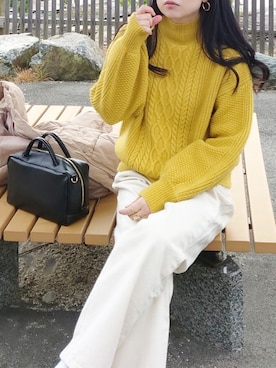 「RODE SKO」｜「アイテム（ダウンジャケット/コート）」を使った、yume さん（レディース・160cm）の冬コーディネート