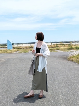 yume さんの「【ブラック系その他/ZOZO限定カラー】フラット足袋パンプス」を使ったコーディネート