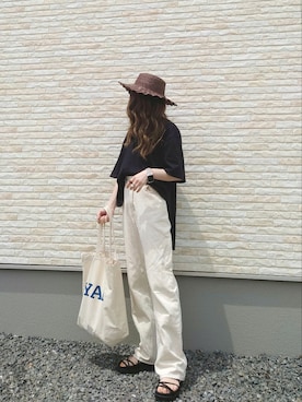 「N.（N. Natural Beauty Basic）（エヌエヌナチュラルビューティーベーシック）のアイテム（帽子）」を使った、yume さん（レディース・160cm）の夏コーディネート