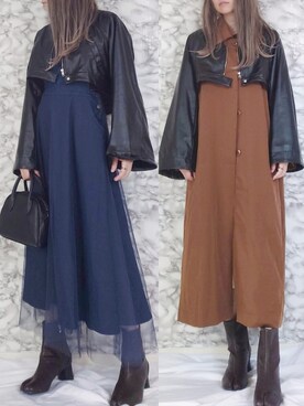 「deux amour（ドゥーザムール）のアイテム（オールインワン・サロペット）」を使った、yume さん（レディース・160cm）の夏コーディネート