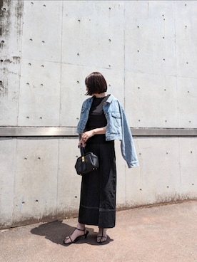 「notch.」｜「アイテム（デニムジャケット）」を使った、yume さん（レディース・160cm）の春コーディネート