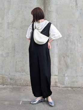 「notch.」｜「アイテム（サロペット/オーバーオール）」を使った、yume さん（レディース・160cm）の春コーディネート