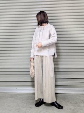 「ikka（イッカ）のアイテム（スウェット）」を使った、yume さん（レディース・160cm）の秋コーディネート