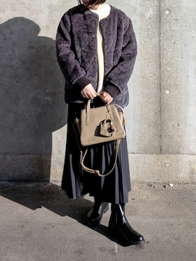 「ikka（イッカ）のアイテム」を使った、yume さん（レディース・160cm）の冬コーディネート