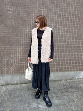 「ダテメガネ」｜yume さん（レディース・160cm）の秋コーディネート