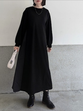 「clarks」｜「アイテム（ワンピース）」を使った、yume さん（レディース・160cm）の秋コーディネート