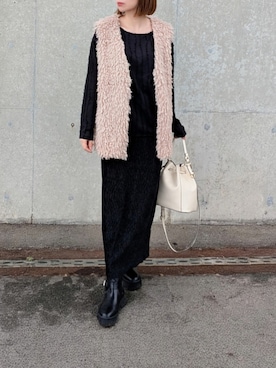 「アイテム（ベスト）」を使った、yume さん（レディース・160cm）の秋コーディネート