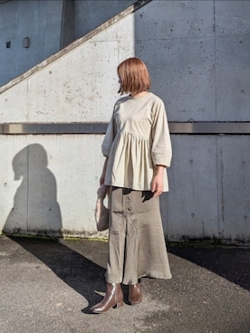 「reca（レカ）のアイテム（その他トップス）」を使った、yume さん（レディース・160cm）の秋コーディネート