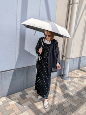 「アイテム（折りたたみ傘）」を使った、yume さん（レディース・160cm）の夏コーディネート