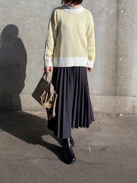 「アイテム（ボストンバッグ）」を使った、yume さん（レディース・160cm）の冬コーディネート