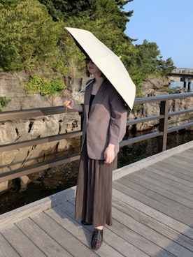 「アイテム（折りたたみ傘）」を使った、yume さん（レディース・160cm）の夏コーディネート