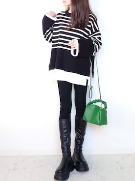 「Millennial Generation（ミレニアルジェネレーション）のアイテム」を使った、yume さん（レディース・160cm）の冬コーディネート