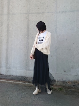「AS KNOW AS plus（アズノゥアズプラス）のアイテム（ブーツ）」を使った、yume さん（レディース・160cm）の春コーディネート