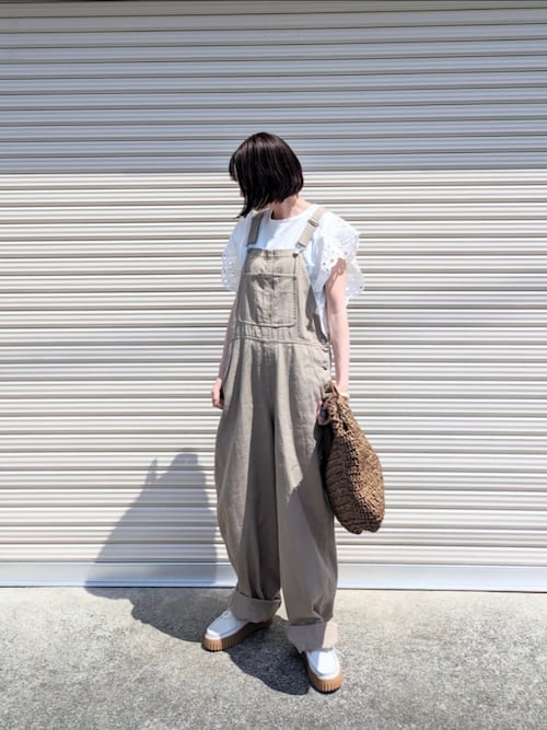 カラーデザインカットソー osharewalker カットソー レディース Tシャツ トップス 五分袖