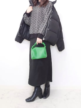 「florist」｜「アイテム（ダウンジャケット/コート）」を使った、yume さん（レディース・160cm）の冬コーディネート