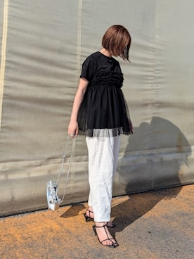 「MYMOOD.（マイムード）のアイテム」を使った、yume さん（レディース・160cm）の夏コーディネート